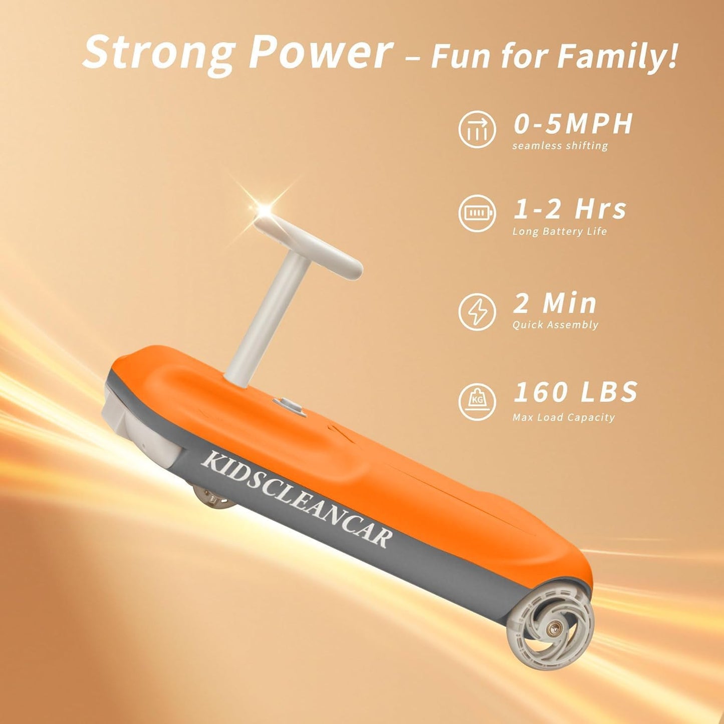 3-in-1 Ride-On Car with Detachable Mop 🚗✨ | Parent-Controlled 5 Speeds & Storage, Up to 160lbs 🧹🎁