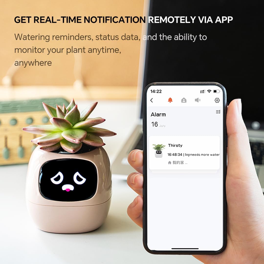 AI-Powered Planter with Mood Display & Care Alerts 🎄📱