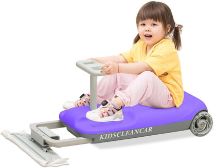 3-in-1 Ride-On Car with Detachable Mop 🚗✨ | Parent-Controlled 5 Speeds & Storage, Up to 160lbs 🧹🎁