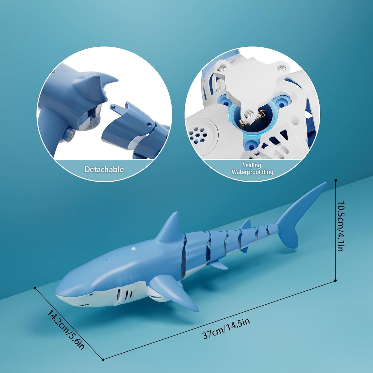 Waterproof Remote Control Shark with Spray Function ⚡🎮