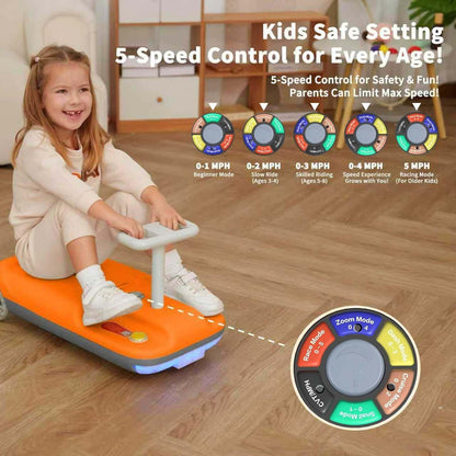 3-in-1 Ride-On Car with Detachable Mop 🚗✨ | Parent-Controlled 5 Speeds & Storage, Up to 160lbs 🧹🎁
