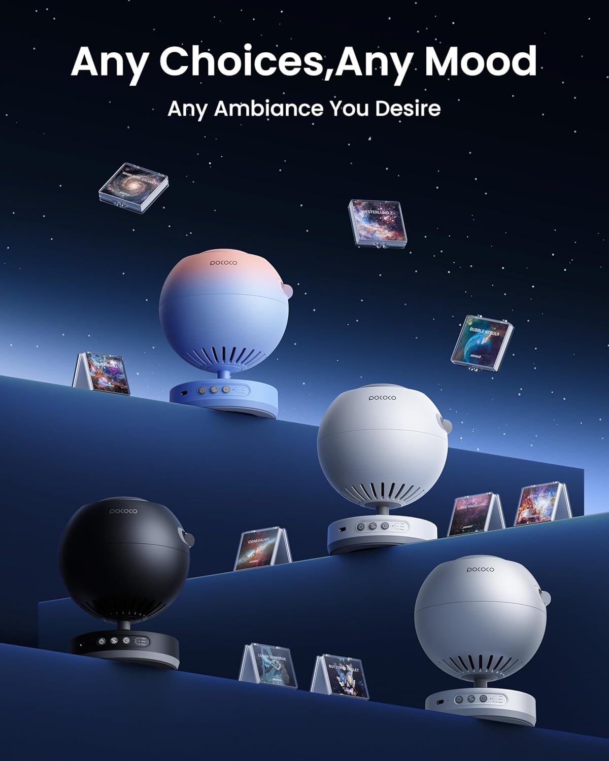 Galaxy Star Projector ⭐ | 5K HD Planetarium with Interchangeable Discs for Sleep & Relaxation ✨🛌