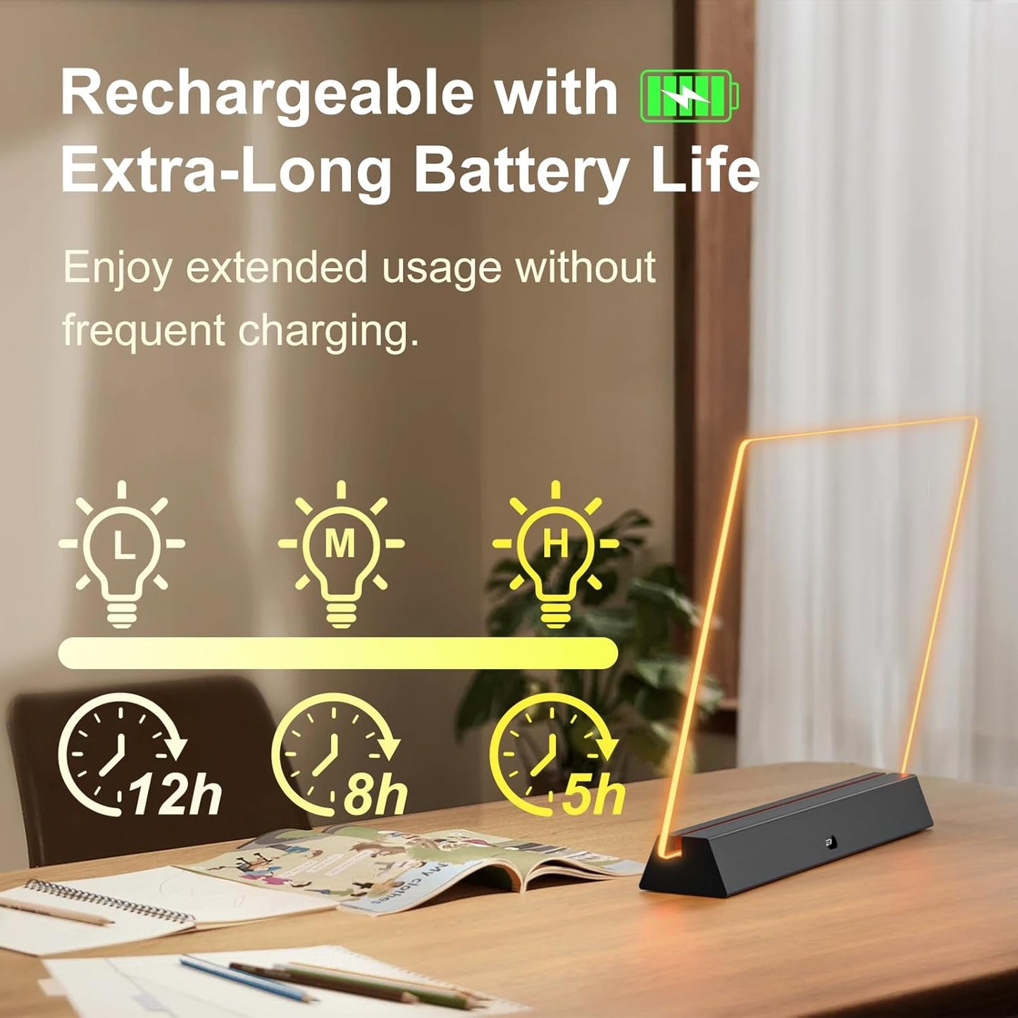 Rechargeable LED Glow Board 💡: 9 Light Modes for Messages & Decor 🎨✨🎁