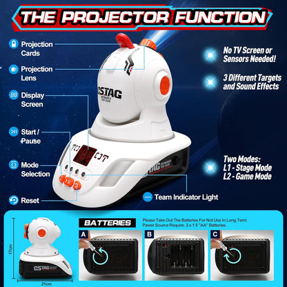 Interactive Laser Tag with Smart Projector – Family Fun! 👨‍👩‍👧‍👦⚡