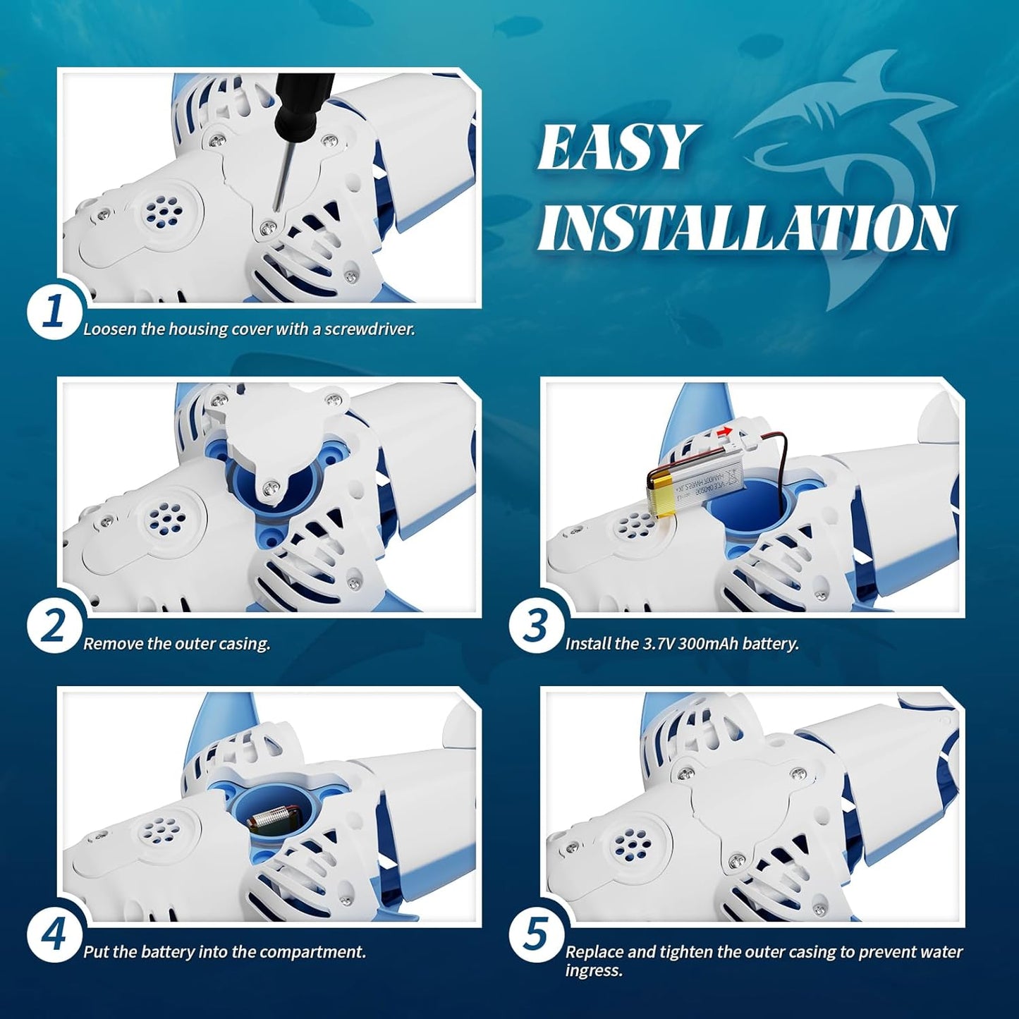 Waterproof Remote Control Shark with Spray Function ⚡🎮