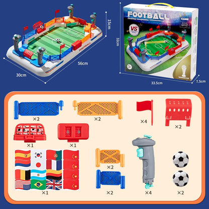 Dual-Control Tabletop Soccer Game ⚽ | Interactive Foosball with Goal Bell & Scoreboard 🏆🔔