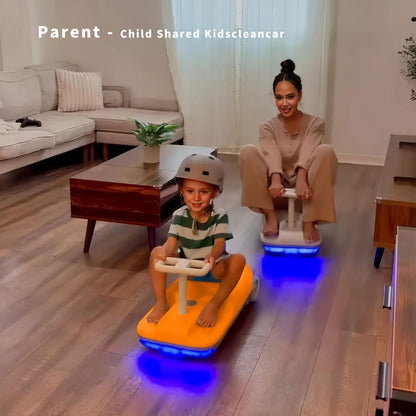 3-in-1 Ride-On Car with Detachable Mop 🚗✨ | Parent-Controlled 5 Speeds & Storage, Up to 160lbs 🧹🎁