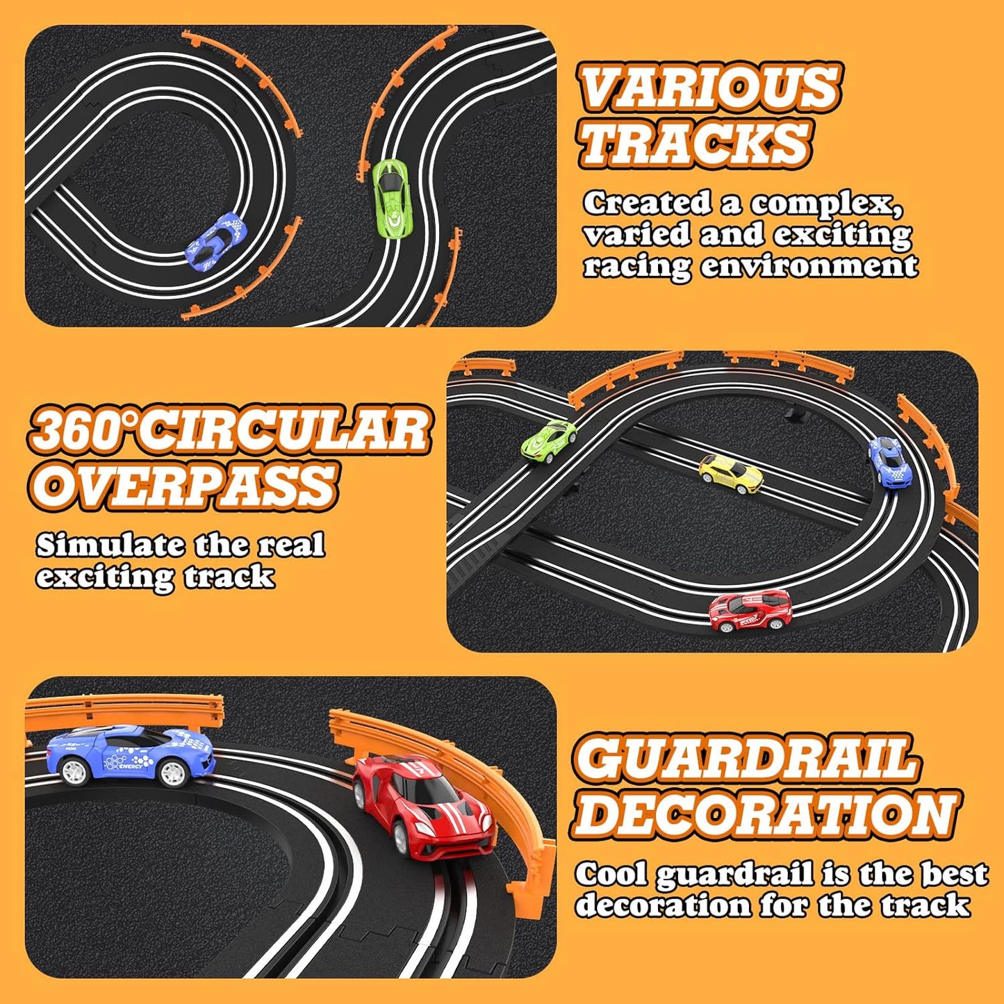 Dual-Level Race Track – 2 Players, 4 High-Speed Cars! 🚗🔥