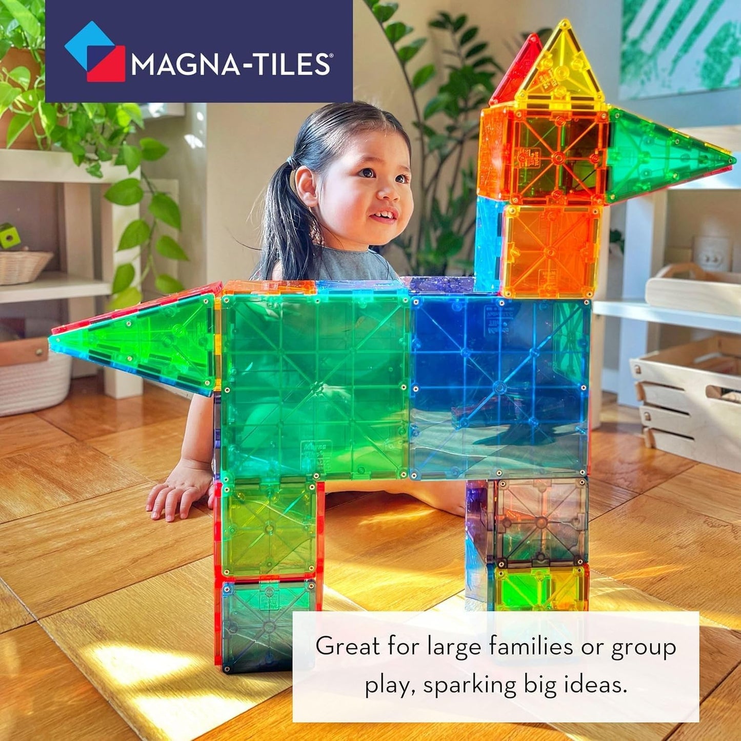 Translucent Magnetic Building Tiles – STEM Certified for Kids 3+ 🌈🧲
