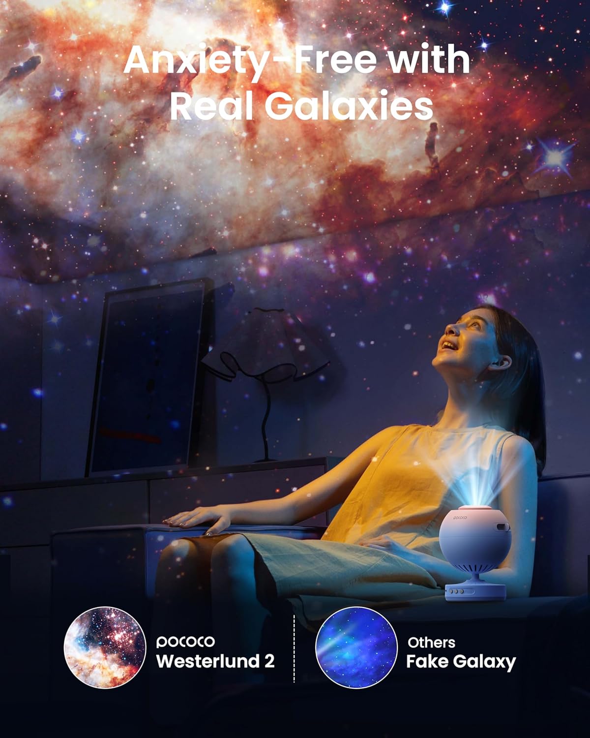 Galaxy Star Projector ⭐ | 5K HD Planetarium with Interchangeable Discs for Sleep & Relaxation ✨🛌