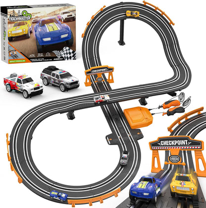 Dual-Level Race Track – 2 Players, 4 High-Speed Cars! 🚗🔥