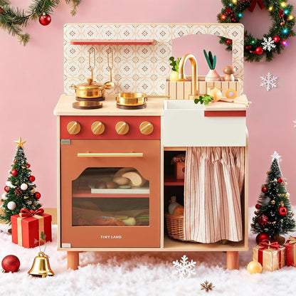 Chef's Wooden Kitchen Set – Role Play Toy for Small Spaces 🥕🔪